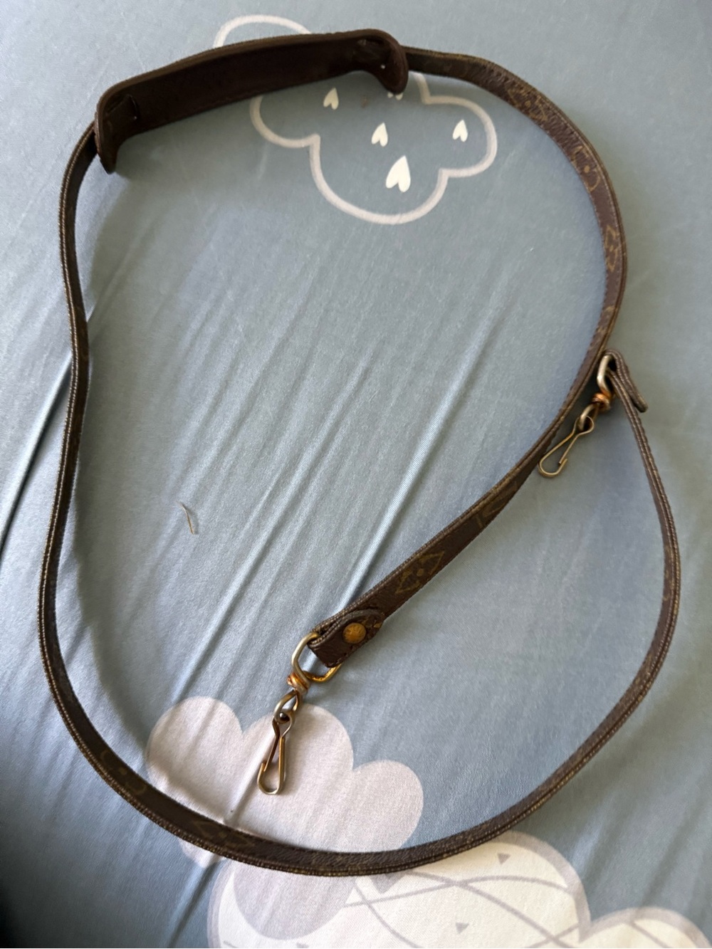Louis Vuitton vintage Monogram Brown Leather Crossbody Strap B58